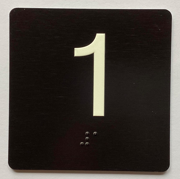 NYC ELEVATOR FLOOR NUMBER THE LEXINGTON AVE LINE (1ST FLOOR) SIGN