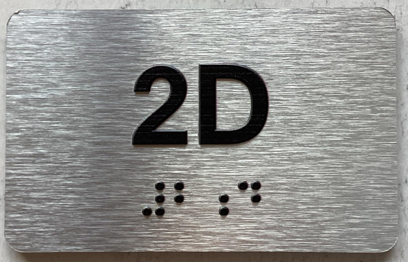 APT NUMBER 2D SIGN-UNIT NUMBER SIGN WITH RAISED LETTERS