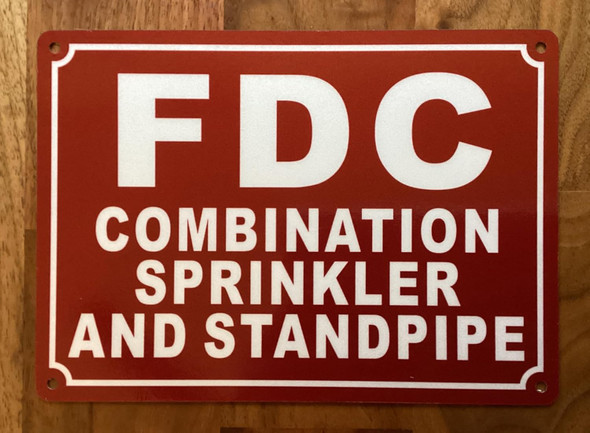 NYC FDC COMBINATION SPRINKLER AND STANDPIPE SIGN