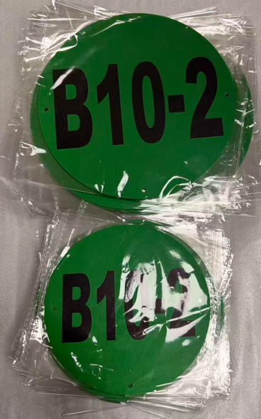 Department of Subways Division of Facilities ​B10-2 l 30x 6" and 30x 8" of the "B10-2" signs.