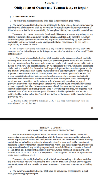 DEFECTIVE ELECTRICAL OUTLETS & STANDARD WIRING VIOLATIONS -NYC Admin Code § 27-2005