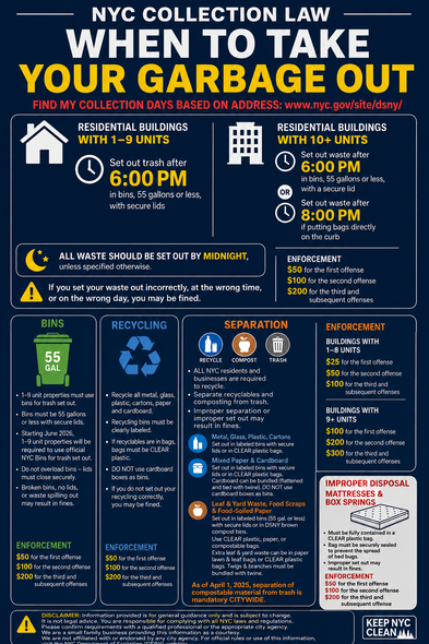 NYC Trash Collection Rules curbside | Recycling & Compost Guide ( pdf 2026 ver)