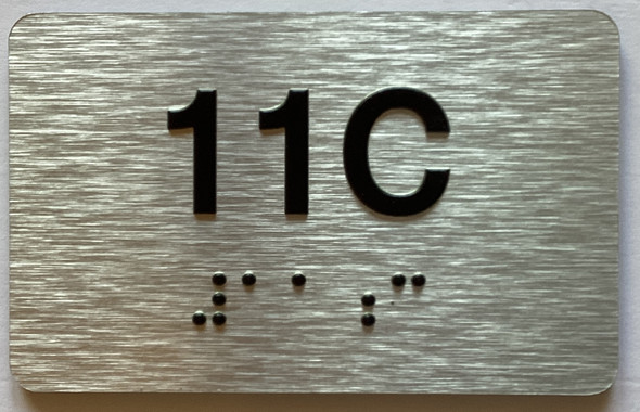 Apartment Number unit 11C Sign