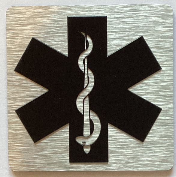 Elevator Jamb Plate STAR OF LIFE Sign