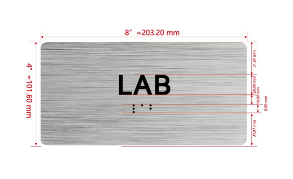 Lab Sign with Raised Letters & Grade 2 Hpd Sign