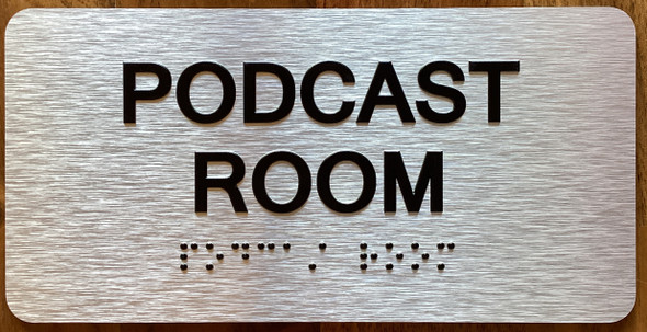 Podcast Room Sign with Raised Letters & Grade 2 Sign