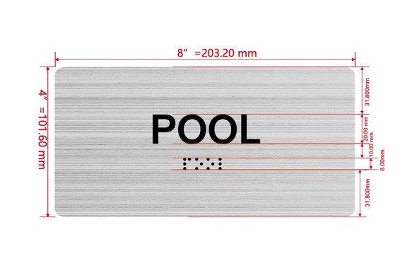 Pool Sign with Raised Letters & Grade 2 Hpd Sign