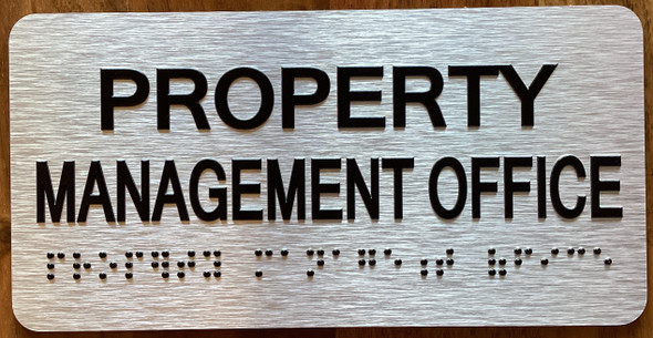 Property Management Office Sign with Raised Letters & Grade 2 Sign