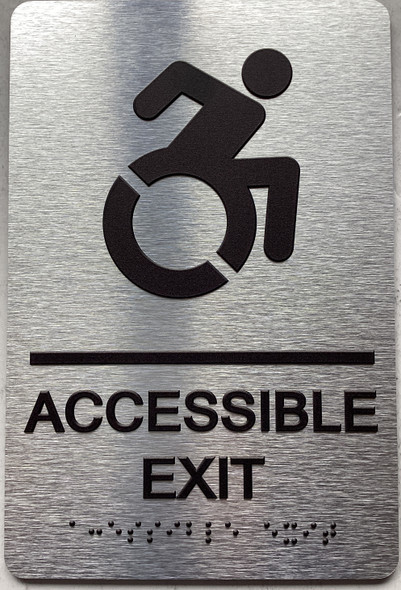 EXIT ACCESSABLE Sign