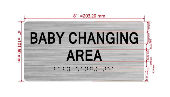 BABY CHANGING AREA Hpd Sign