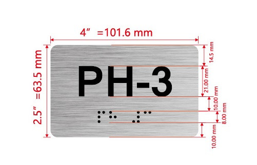 APT# PH-3 SILVER Hpd Sign