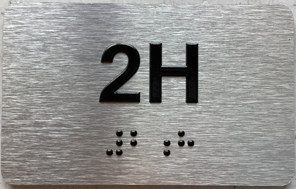 APT# 2H SILVER Sign