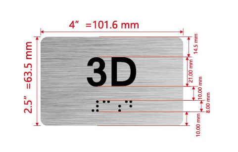 APT# 3D SILVER Hpd Sign