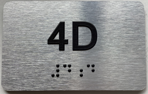 APT# 4D SILVER Sign