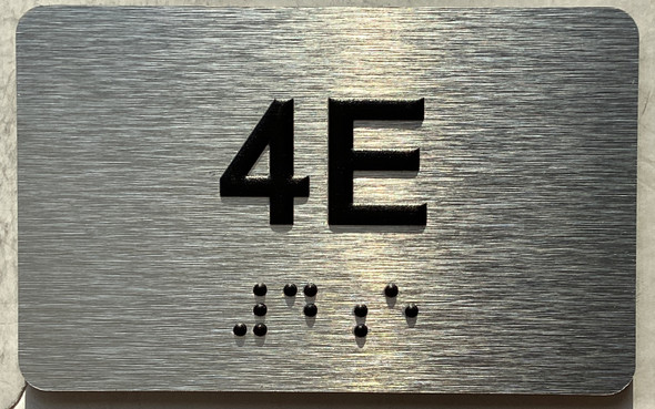 APT# 4E SILVER Sign