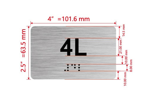 APT# 4L SILVER Hpd Sign