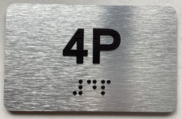 APT# 4P SILVER Sign
