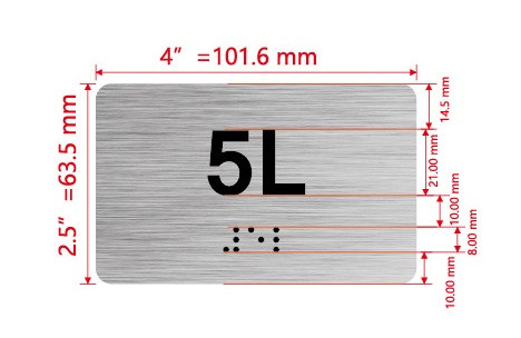 APT# 5L SILVER Hpd Sign