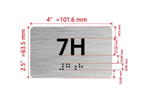 APT# 7H SILVER Hpd Sign