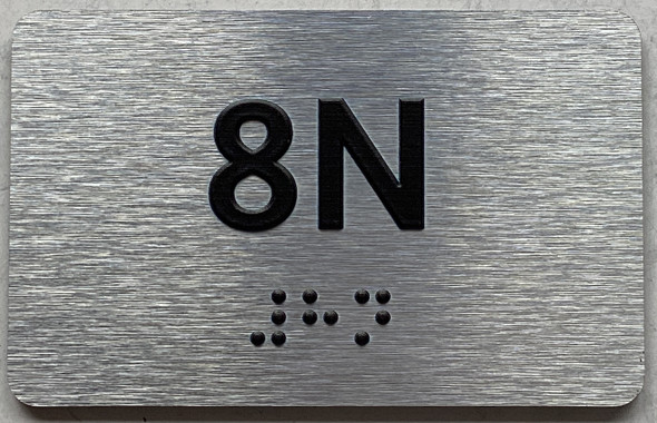 APT# 8N SILVER Ada Sign