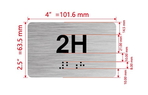 APT# 2H Hpd Sign
