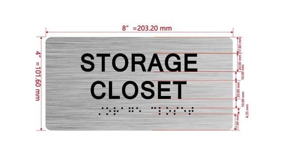 The Storage Closet Sign with Raised Letters & Grade 2 Hpd Sign