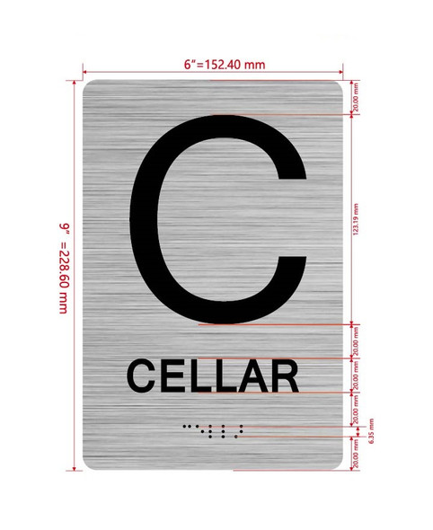 The Cellar Sign with Raised Letters & Grade 2 Hpd Sign