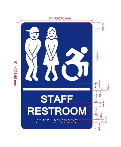 Staff Restroom Accessible Hpd Sign