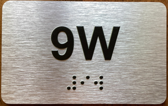 Apartment Number 9W Sign