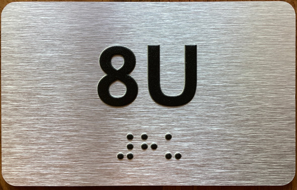 Apartment Number 8U Sign