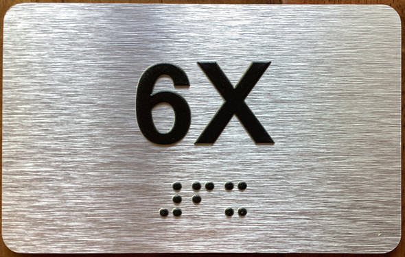 Apartment number 6X Sign