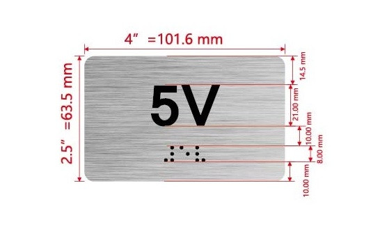 Apartment Number 5V Hpd Sign