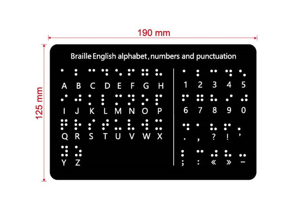 ADA Braille English Alphabet, Number And Punctuation Hpd Sign