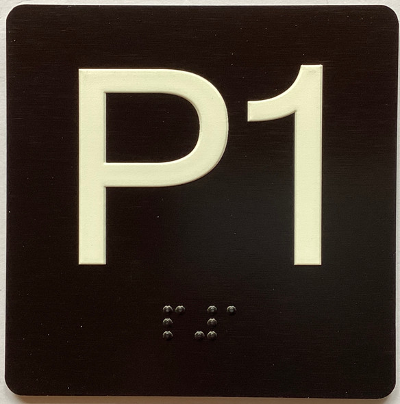P1 Sign with Raised Letters Sign