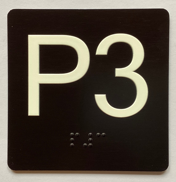 P3 Sign with Raised Letters Sign
