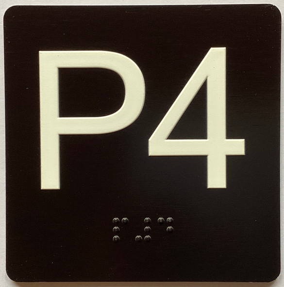 P4 Sign with Raised Letters Sign