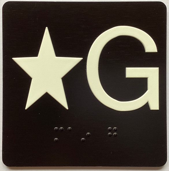 Star G Sign with Raised Letters & Grade 2 Sign