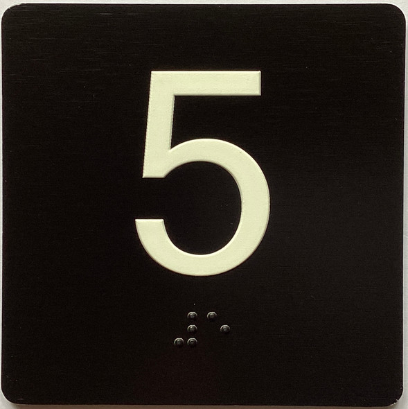 5 Sign with Raised Letters Sign
