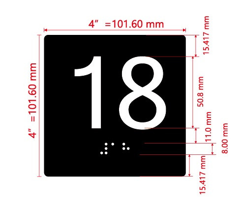 18 Sign with Raised Letters Hpd Sign