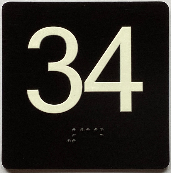 34 Sign with Raised Letters Sign