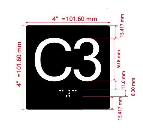C3 Sign Elevator Jamb Plate Hpd Sign