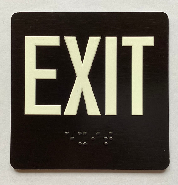 Exit Sign Elevator Jamb Plate Sign