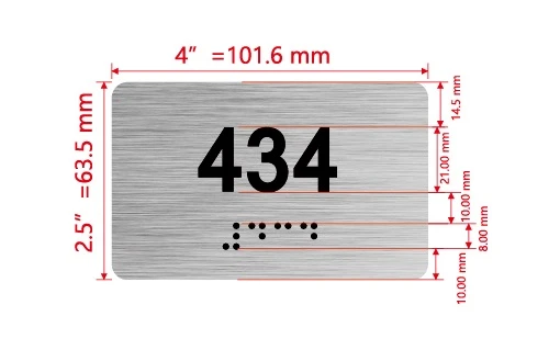 Apartment number 434 Ada Sign