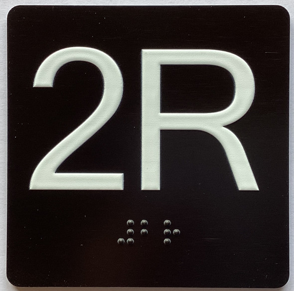 2R Elevator Jamb Plate Sign