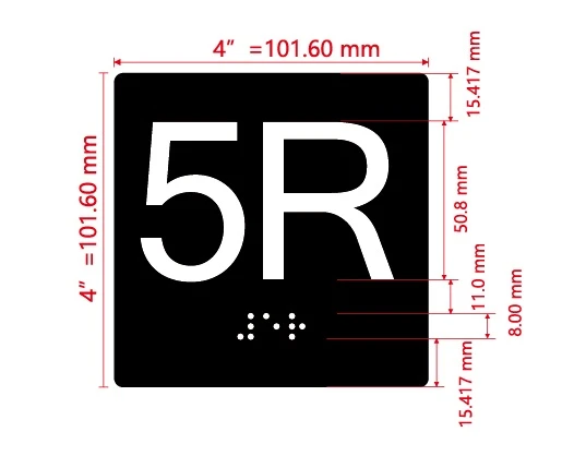 5R Elevator Jamb Plate Hpd Sign