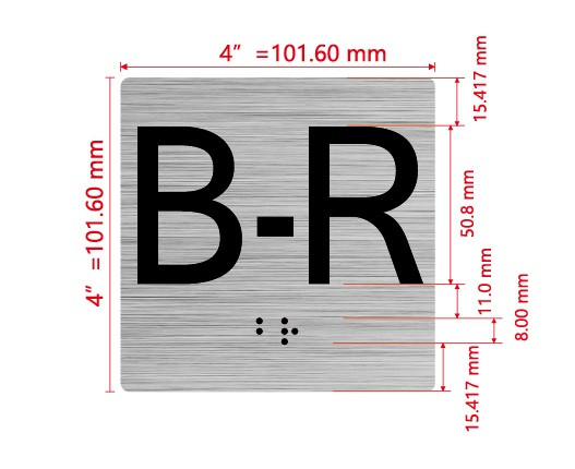 B-R Elevator Jamb Plate Hpd Sign