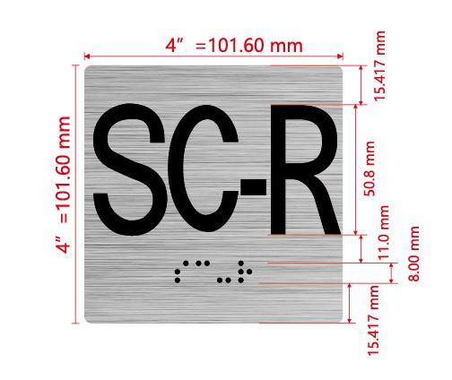 SC-R Elevator Jamb Plate Hpd Sign