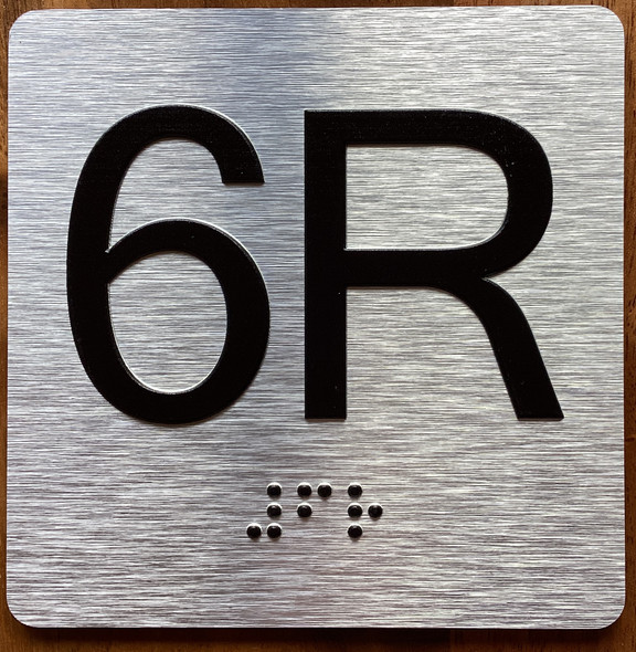 6R Elevator Jamb Plate Sign