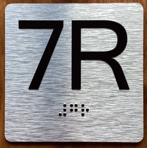 7R Elevator Jamb Plate Sign