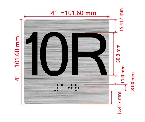 10R Elevator Jamb Plate Hpd Sign